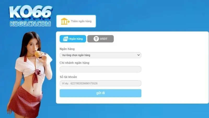 Hướng dẫn rút tiền tại KO66 chi tiết cho lính mới